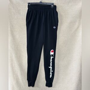 Champion mens black Joggers with Logo size Small, 34 x 30 inseam